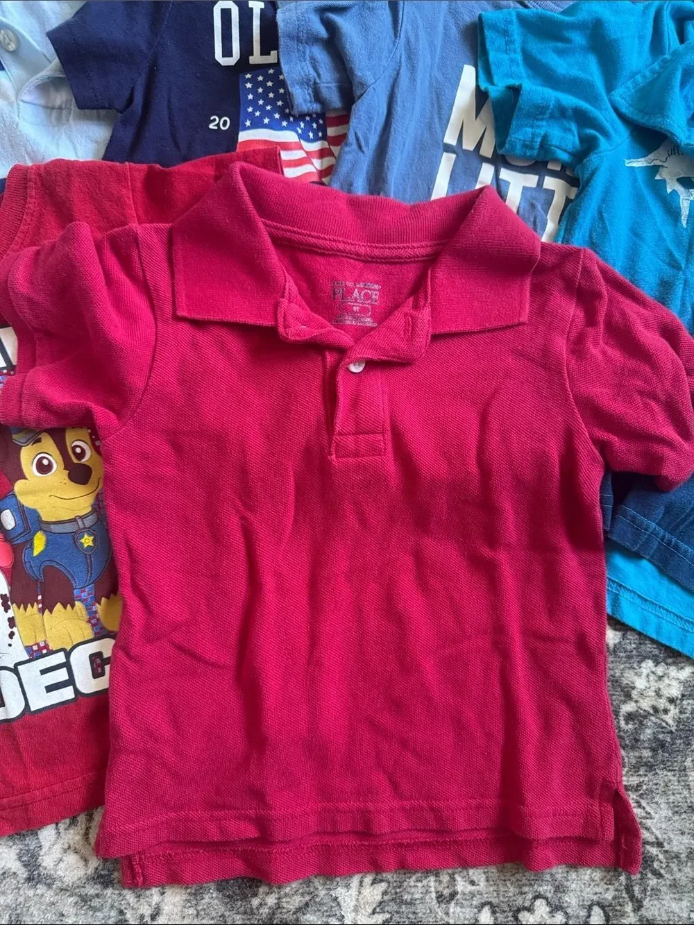 Bundle of 9 Toddler Boys Short Sleeve Tops